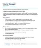 Responsable de centre / Manager