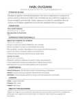 Candidature pour un emploi à temps partiel / Stage
