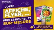 Conception des affiches flyers catalogues menus