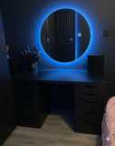 Coiffeuse + Miroir  60 cm   Les mesures :  120×50×